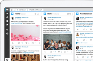 hootsuite dashboard showing various social media posts ready to go live