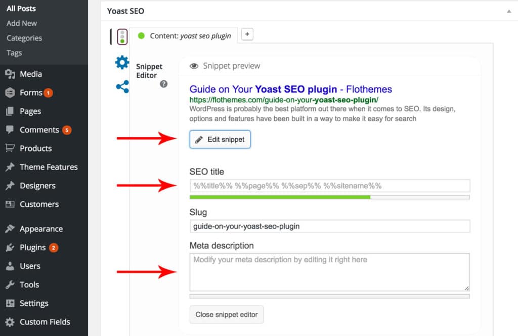 features of yoast seo plugin for creating content