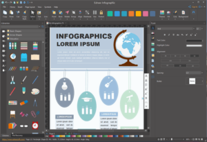 infographic being edited