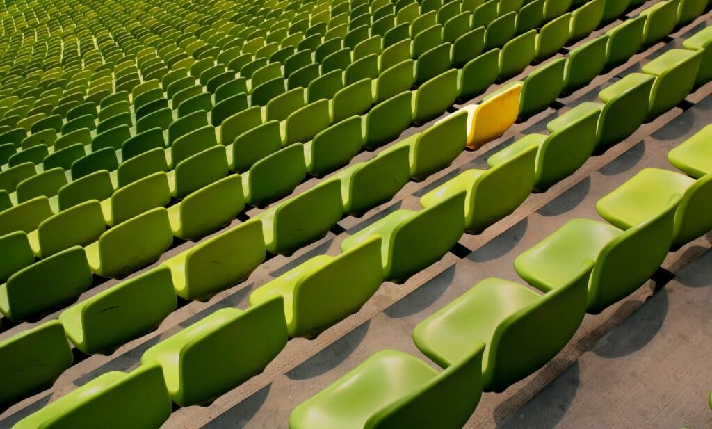 green stadium seats